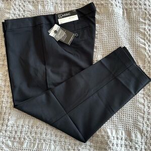 NWT Liz Claiborne Women’s Emma Ankle Pants Size 18 Black Classic Slimming Career